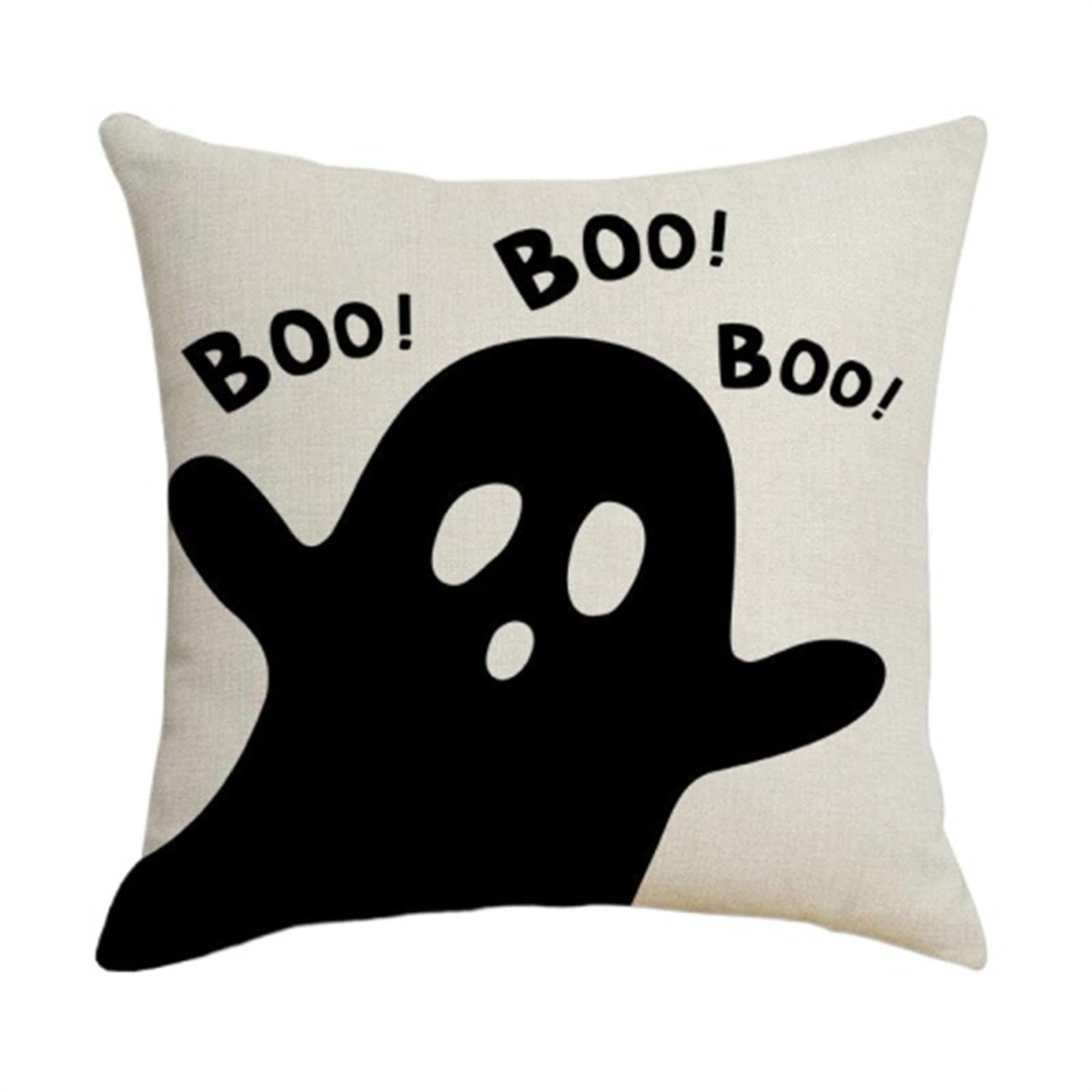 Чехлы для подушек на Хэллоуин белые наволочки для подушек мягкие плюшевые шерстяные наволочки для дивана стула дивана спальни гостиной домашнего декора One Size 627₽