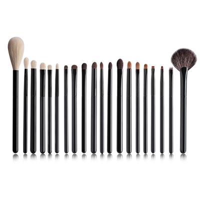 OVW 2 ks Kozí profesionální kosmetické štětce na make-up Nástroje Přírodní vlasy Černá malba Dřevěná rukojeť brochas maquillaje pelo natura