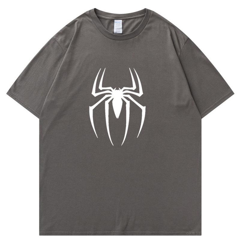 Loose And Comfortable Short Sleeves Unisex Unisex Oversized Clothes Summer New Cotton Unisexs Tshirts Spider Pattern Printed Tees