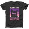 Juste Une Fille Qui Aime Les Chats Thème Propriétaire De Chat Filles Amoureux Des Chats T-shirt Sweat à Capuche Sweatshirt Débardeur pour Hommes Femmes Enfants Noir