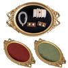 1PC Ornament Showcase with Gold Edging Flannel Photo Frame Antique Velvet Lined Shadow Box Classic Craft Storage Box 39x25cm