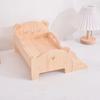 With Stairs Wooden Mini Bed Pig Rabbit Dollhouse Toy Bed Doll Miniature Bed  Photo Props