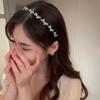Accessories Tiara Gold Leaf Headband Rhinestone Hair Band Girl Thin Hair Hoop Korean Style Headwear