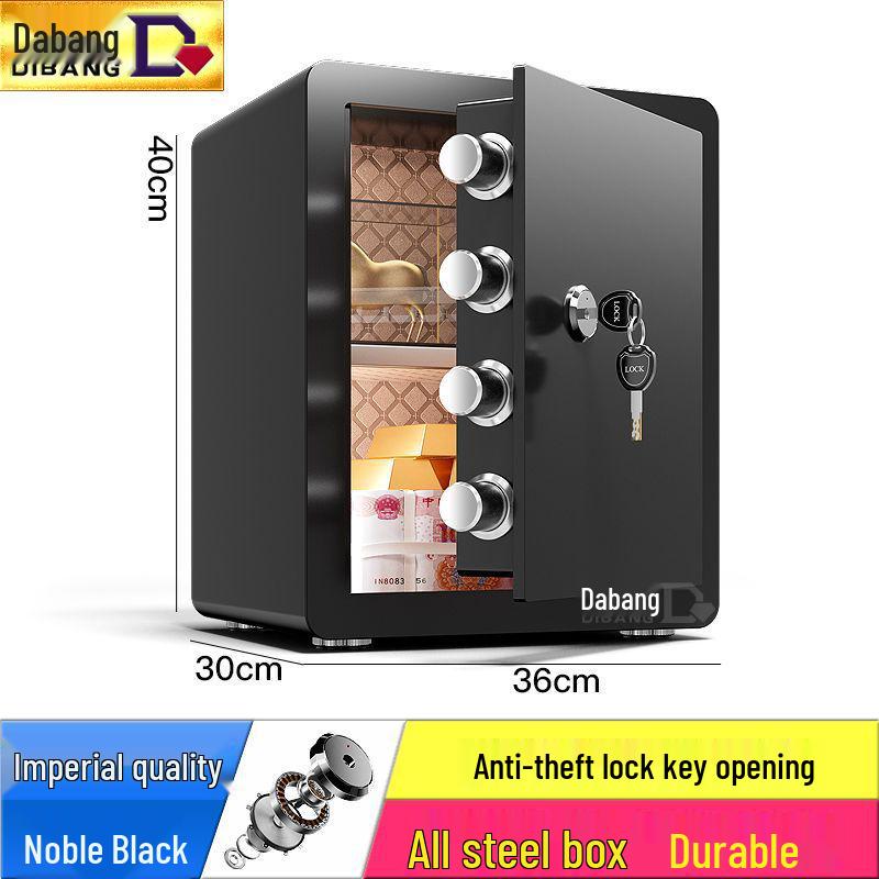 Secure Small Office/Home Steel Anti-Theft Safe with Mechanical Key Lock for the Elderly