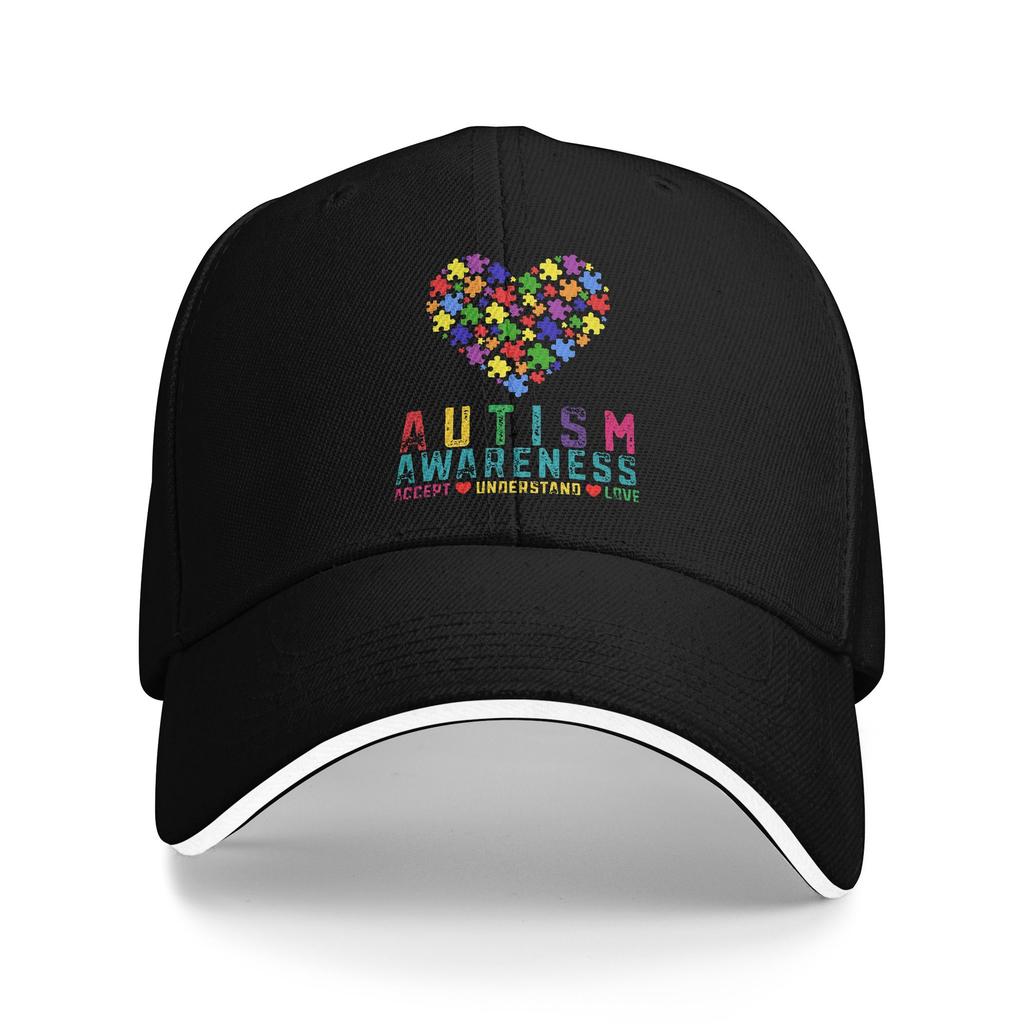 Autism Awareness Respect Love Support Merch Unisex Women Baseball Caps Trucker Hat Retro Daily Headwear Adjustable Snapback Hat