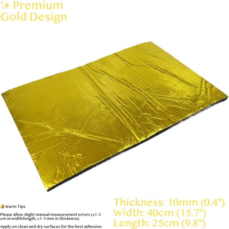 

Upgrade Gold Design Sound Deadening Heat Insulation Mat Noise Reduction Mat Thermal Barrier Cotton for Car Door Roof Engine