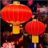 Traditional Red Silk Lantern for Chinese New Year Decor