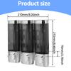 Wall Mounted Soap Dispenser Refillable 3 Chamber Shower Dispenser No Drill Shampoo and Conditioner Dispenser for Bathroom Hotel