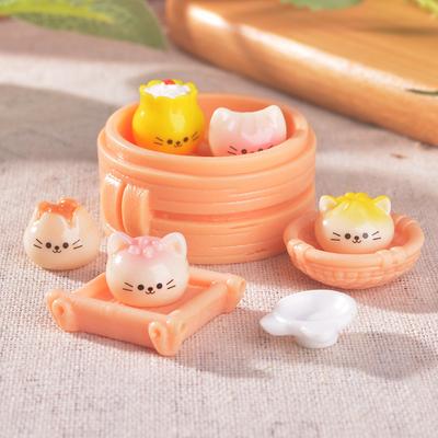 Micro-landscape Creative Simulation Food Toys, Steamer Baskets, Steamed Dumplings, DIY Decorative Items, Blind Bags, and Mini Miniature Ornaments