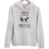 Sweat à Capuche - Unisexe - Cerf - Humour - Gris - Manches Longues