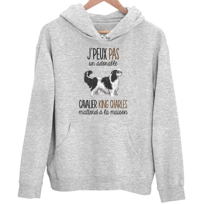 Sweat à Capuche - Unisexe - Cerf - Humour - Gris - Manches Longues