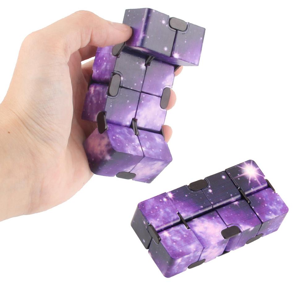 Starry Sky Infinity Stress Relief Cube Fidget Toy for Kids Adults Relieve Stress Hand Game Maze Toys Decompression Fidget