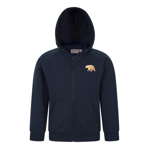 Mountain Warehouse Childrens/Kids Walking Bear Full Zip Drawstring Hoodie