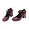 Scarpe Décolleté Donna Mature Punta Tonda Tacco Largo Alto Scarpe Eleganti Taglie Forti 46 50