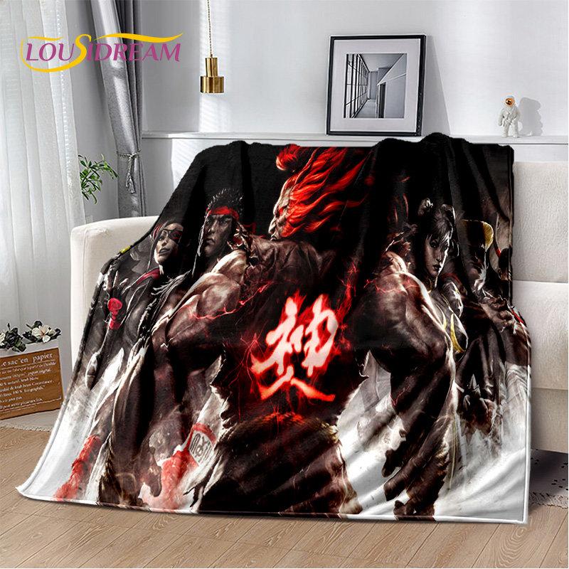 Street Fighter Retro Game Gamer Soft Plush Blanket,Flannel Blanket Throw Blanket for Living Room Bedroom Bed Sofa Picnic Cover