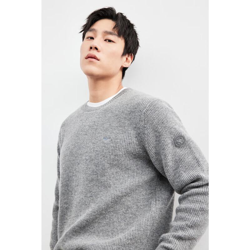 Septwolves Men's Round Neck Wool Sweater