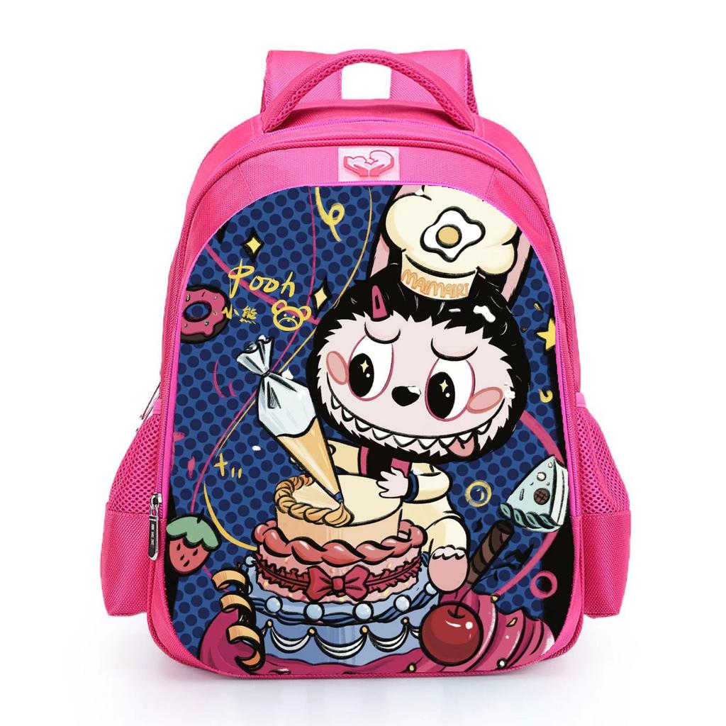 Labubu School Bag Student Polyester Comfortable Backpack Large Capacity Backpack Female 5401 CLE