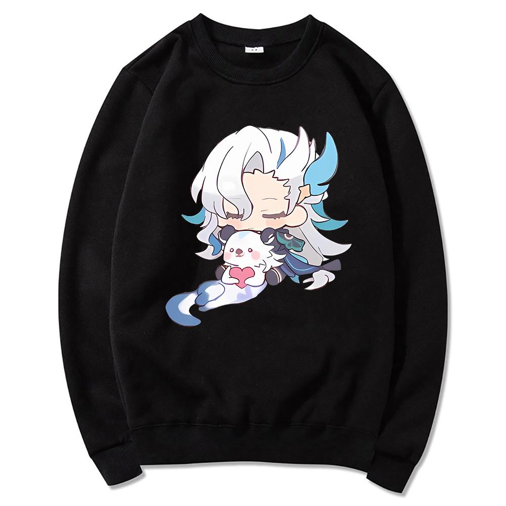 Genshin Impact Neuvillette Hanorac anime unisex Hanorac clasic clasic Harajuku Îmbrăcăminte bărbați și femei Clasic simplu la modă