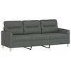 Vidaxl 4-Cz. Relaxation Set With Cushions, Dark Grey, Fabric