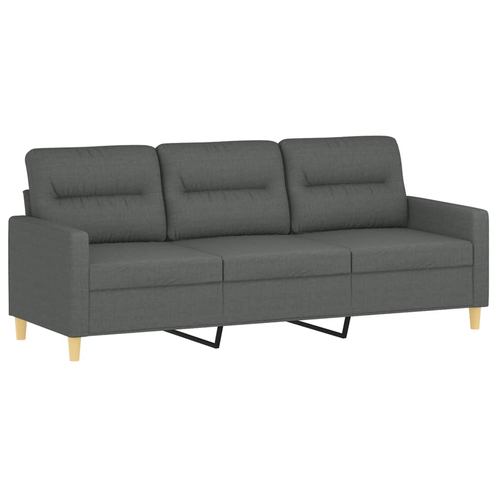 Vidaxl 4-Cz. Relaxation Set With Cushions, Dark Grey, Fabric