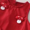 Girls Summer Sleeveless Plaid Princess Two Piece Set with Shorts and Tank Top