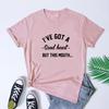 I Have A Good Heart But This Mouth T-shirt Satire Adult T-shirt Satire Humor Funny T-shirt Gift Graphic T Shirts Women Clothing