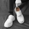 Fashion Size 39-46 Fashionable Men Loafers Men Thick-soled Anti-slip Height-increasing Business Brand Leather Shoes and Social Shoes Men