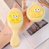 Girlish Foldable Mirror Brush: Cute, Portable Cushion Comb with Fluffy Massage Feature