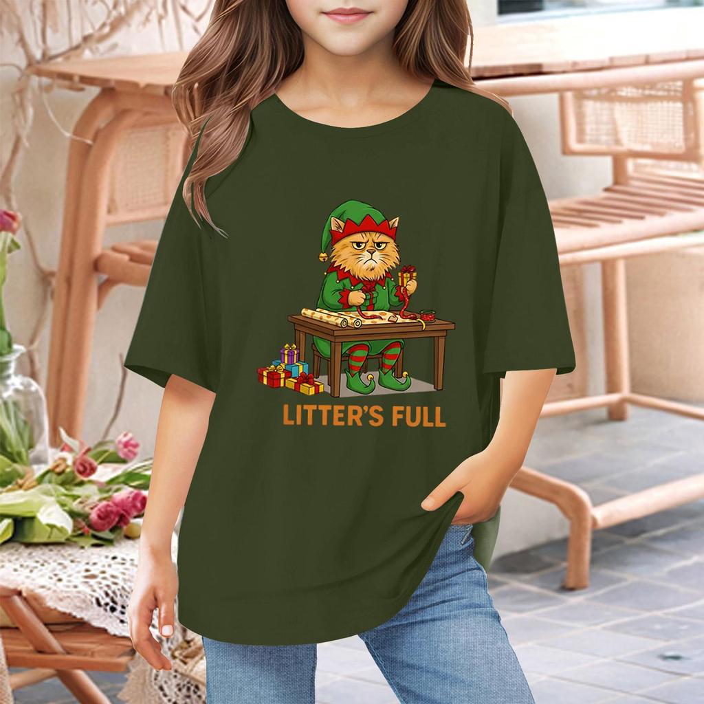 Toddler Girl Boy T-Shirts Kids Top Boys And Girls Printed Short Sleeved T-shirt 1-12Y