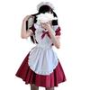 Red maid outfit Japanese Alice cute soft girl Lolita Lolita maid costume cafe dress