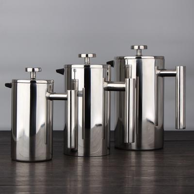 1000ml Stainless Steel 304 Double Layer French Presse Coffee Pot Larger Capacity Manual Cafe's Maker