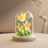 City Creativity Potted Plant Tulip Lily Gardenia Rose Micro Building Blocks Bricks Model Home Decoration Toy For Kids
