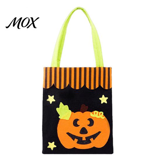 Reinforced Handle Candy Totes Halloween Bag, Cute Pumpkin Ghost Tote for Kids, Spooky Pattern Gift Bags Cartoon Treat Bag Party, Trick or Favor Stiff