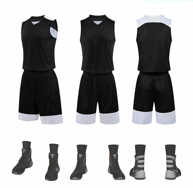 Double-Sided Basketball Jersey Set, Boys' Children'S Double-Sided Jersey, Personalized Two-Sided Wear Printing Number, Competition Training Jersey, Su
