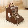 4pc Vintage Style Transparent Shoe Bag with Carry Handle for Flat Shoes, Ankle Boots, and High-Top Boots, Travel Shoe Organizer