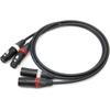 Onkodo 2534 Red White 2 Pair Xlr Microphone Cable  0.3 M  0.3 M