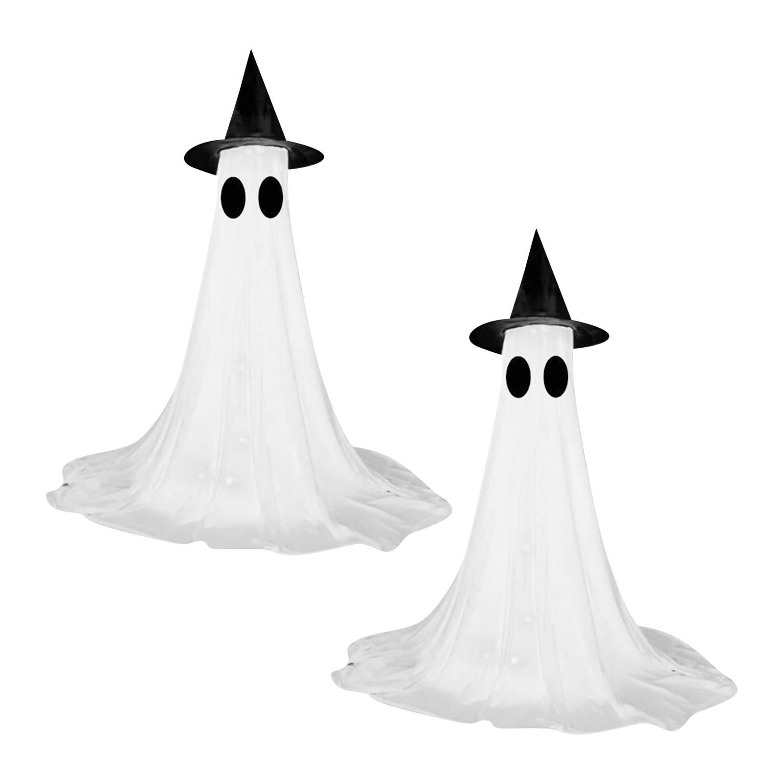 

2 упаковки уличных украшений на Хэллоуин, набор декора с питанием от USB и гирляндами с дистанционным управлением, простые украшения на Хэллоуин с привидениями One Size