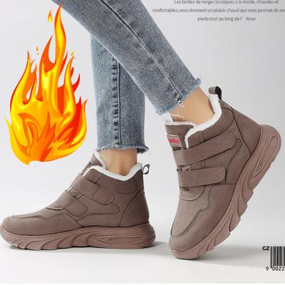 Hiver Femmes Chaussures Vulcanisées Lacets Bottes de Neige Décontractées Tout Match Baskets Compensées