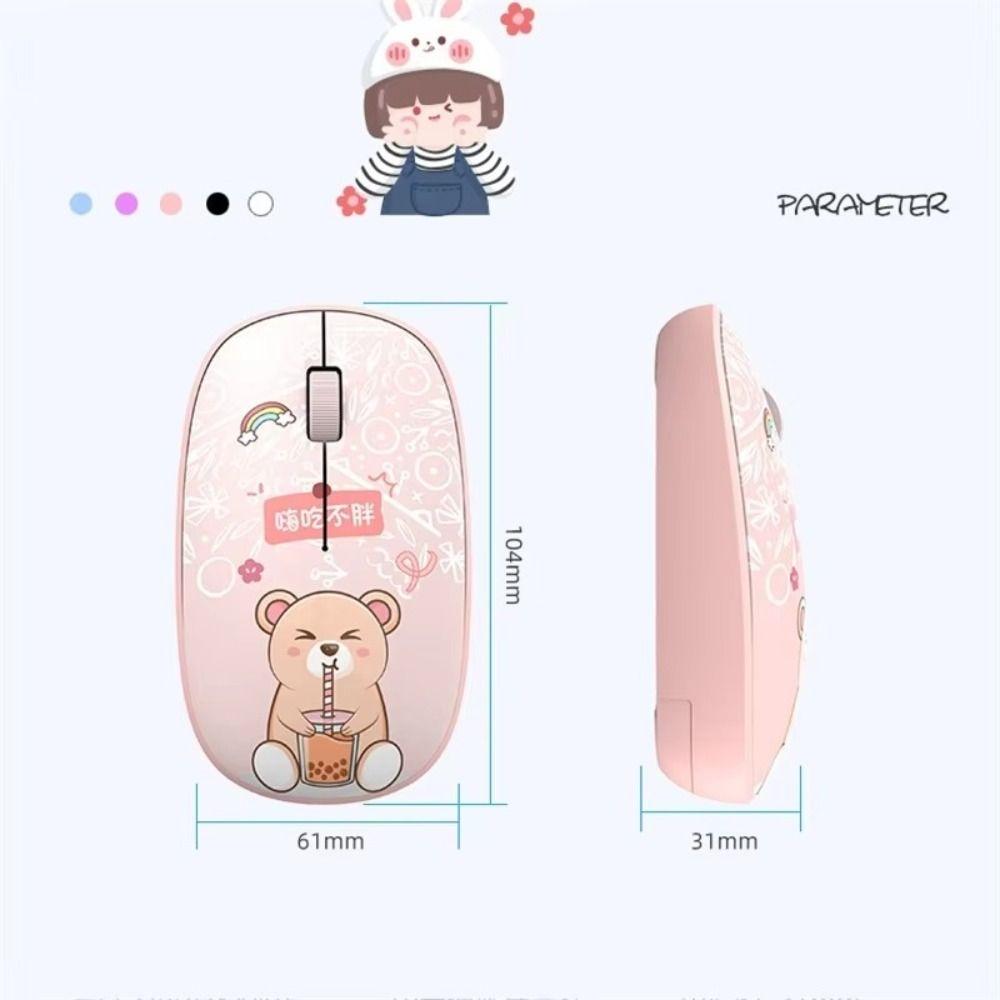 Silent Bluetooth Mice Bluetooth 5.0 Computer Mouse High-quality Wireless Mouse  School