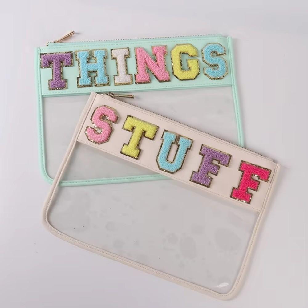 Colorful Patch Repair Rainbow Chenille Alphabet Letter Patches Star Shape Waterproof Sewing Fabric Sticker