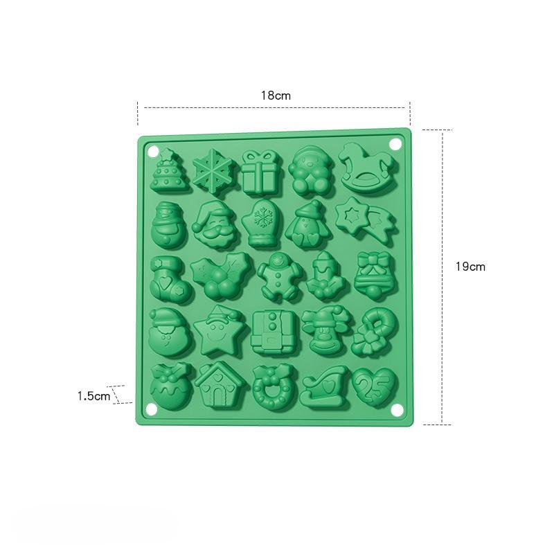 Christmas Silicone Baking Mold for Candy Chocolate Making Santa Tree Shapes Food Grade Non Stick Mold for Home Kitchen Holiday