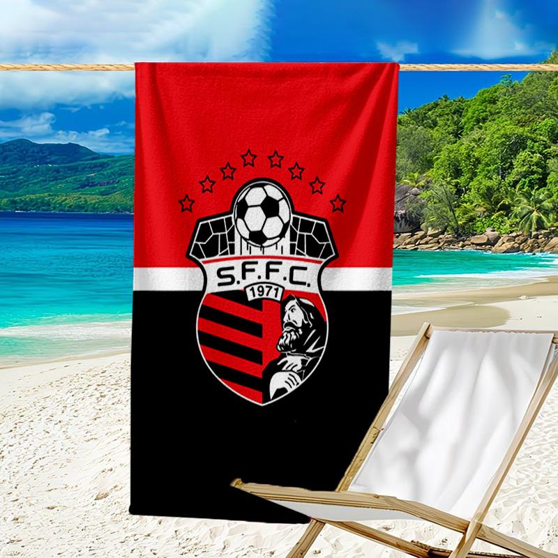Soccer Team Crest Design Printed Beach Towel, Super Soft Microfiber, Perfect Gift Birthday, for Pool, Beach, Travel, for family and friends