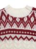 Vintage Jacquard Pullover Women's Christmas Sweater