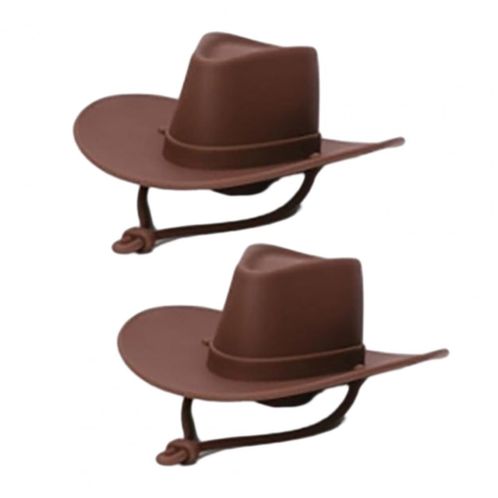 1/2/3Pcs Cowboy Hat Wine Stoppers Silicone Bottle Toppers Air-Tight Seal Reusable Wine Corks Fits Standard Champagne Bottles