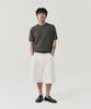 GNOK Layered Round Short Sleeve Knit [Charcoal]