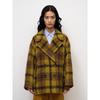 Gu By Uniqlo Shaggy Check Cocoon Peacoat Super Oversized Fit Cl