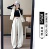Gray Scimitar Wide-legged Women's New Spring and Autumn Small Lazy Loose Drape Casual Straight Sweatpants