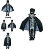 Kids Boy Skeleton Skull Ghost Cloak Halloween Cosplay Party Outfit Costume