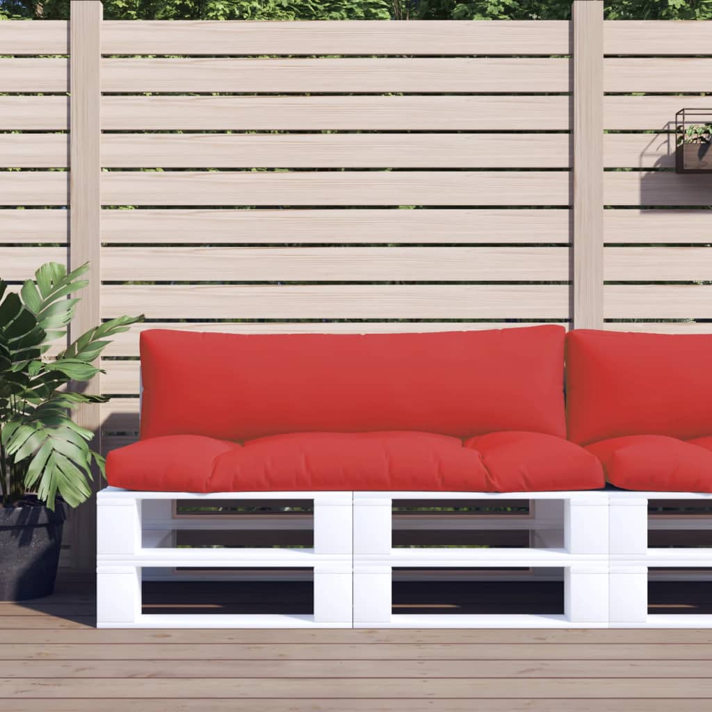 2 Piece Pallet Cushion Set Red Fabric