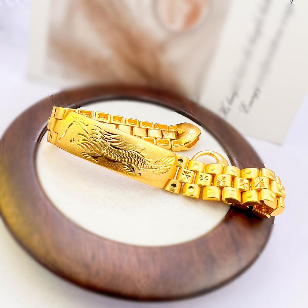 Accessories Dragon Pattern Bracelet Curved Dragon Pattern Men's Bracelet Love Tail Buckle Watch Chain